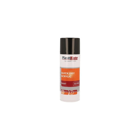 PlastiKote Trade Quick Dry Acrylic Spray Paint Gloss Black 400ml