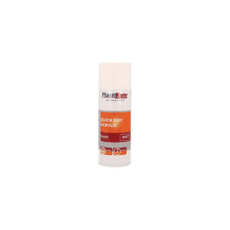 PlastiKote Trade Quick Dry Acrylic Spray Paint Matt White 400ml