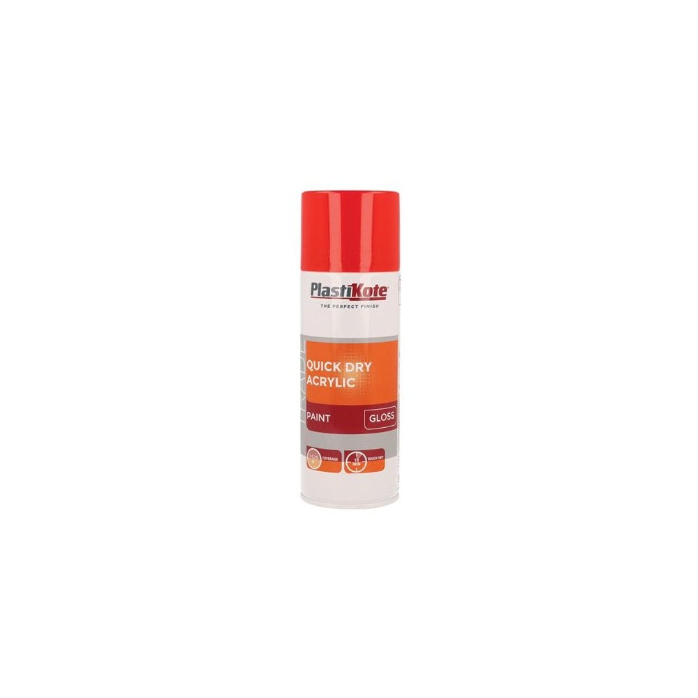 PlastiKote Trade Quick Dry Acrylic Spray Paint Gloss Red 400ml