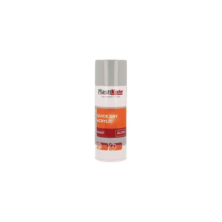 PlastiKote Trade Quick Dry Acrylic Spray Paint Gloss Grey 400ml