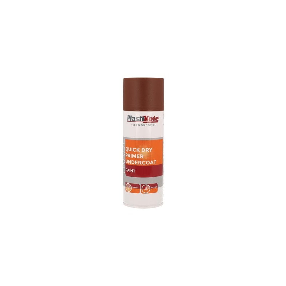 PlastiKote Trade Quick Dry Primer Spray Red Oxide 400ml
