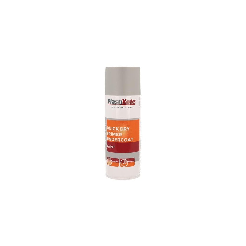 PlastiKote Trade Quick Dry Primer Spray Grey 400ml
