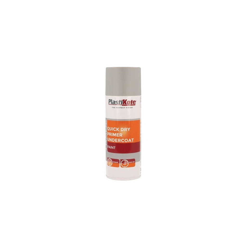 PlastiKote Trade Quick Dry Primer Spray Grey 400ml