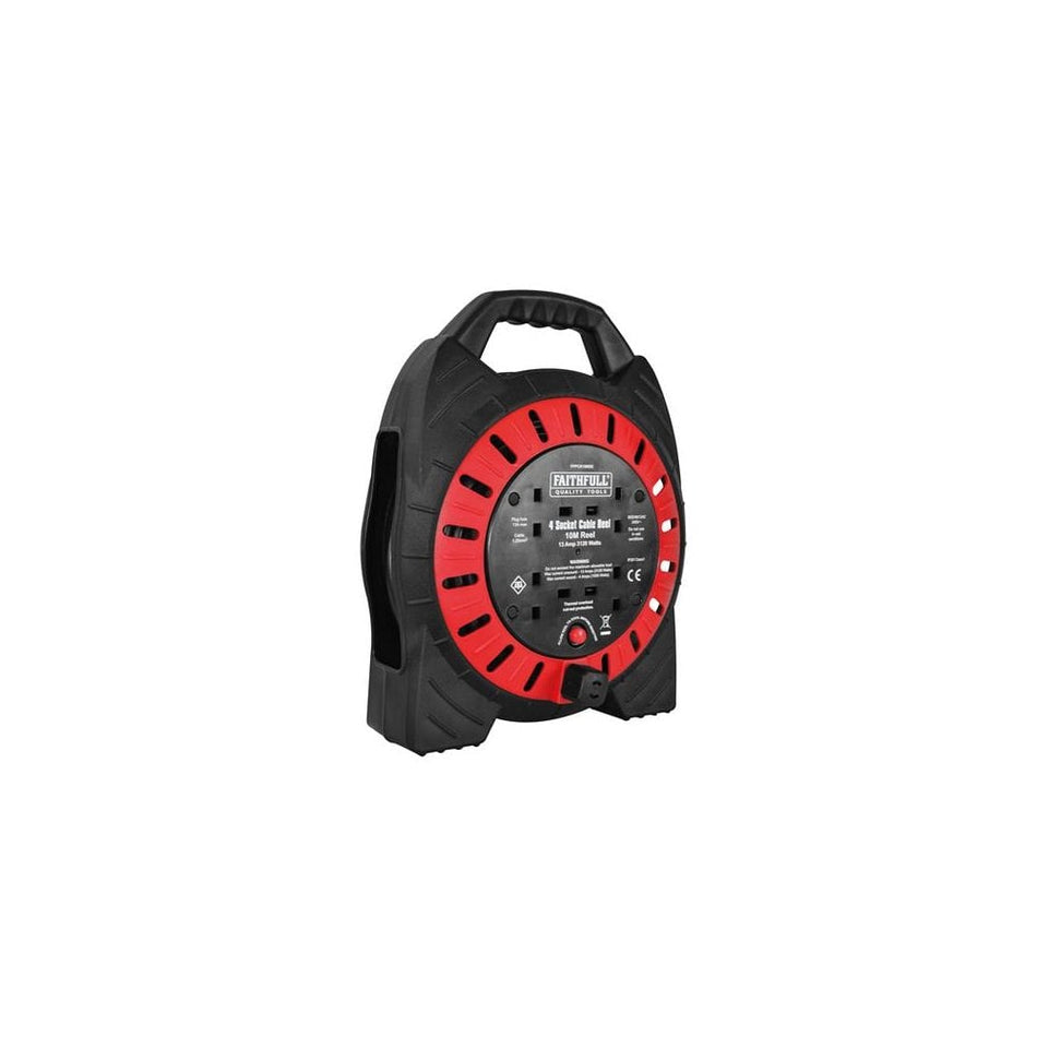Faithfull Power Plus Semi Enclosed CableÂ Reel 240V 10m 13A 4G