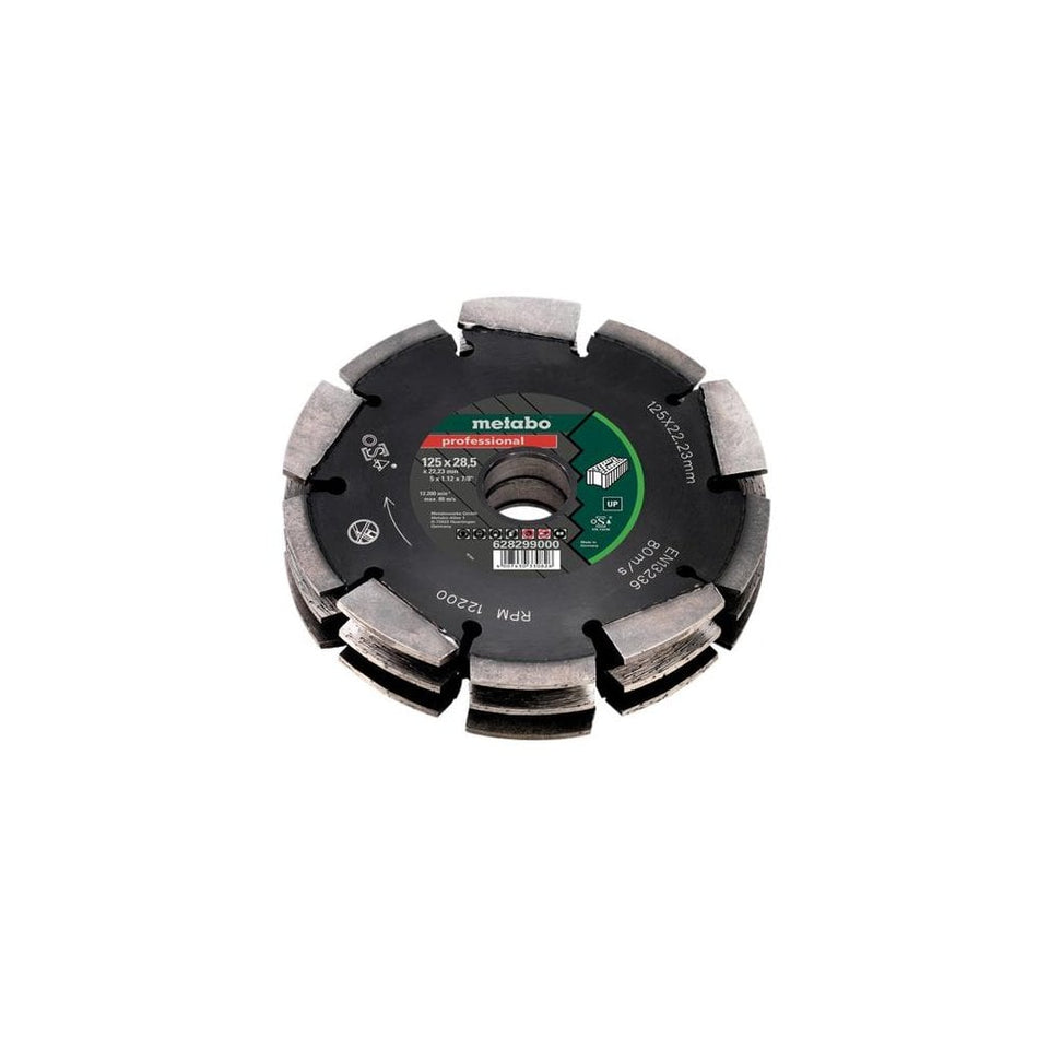 Metabo 3 Row Professional UP Wall Chaser Blade 125 x 28.5 x 22.23mm