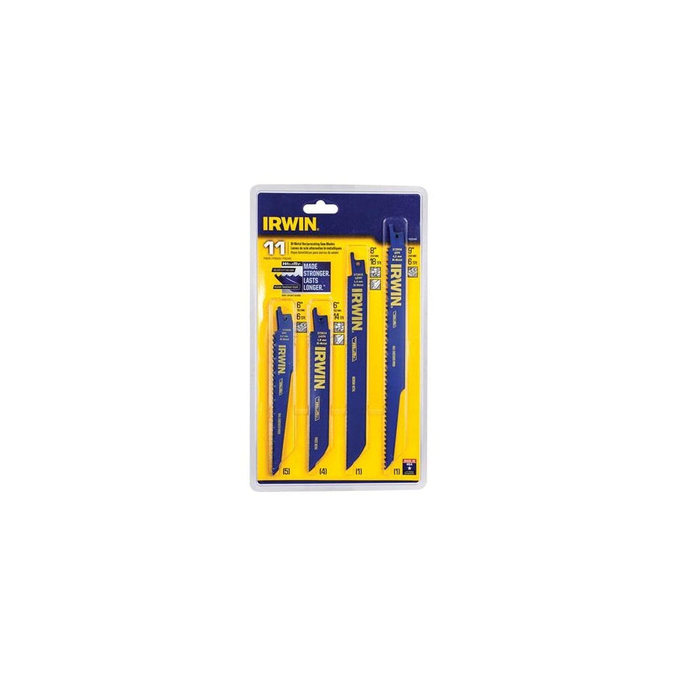 IRWIN Bi-Metal Reciprocating Blade Set, 11 Piece