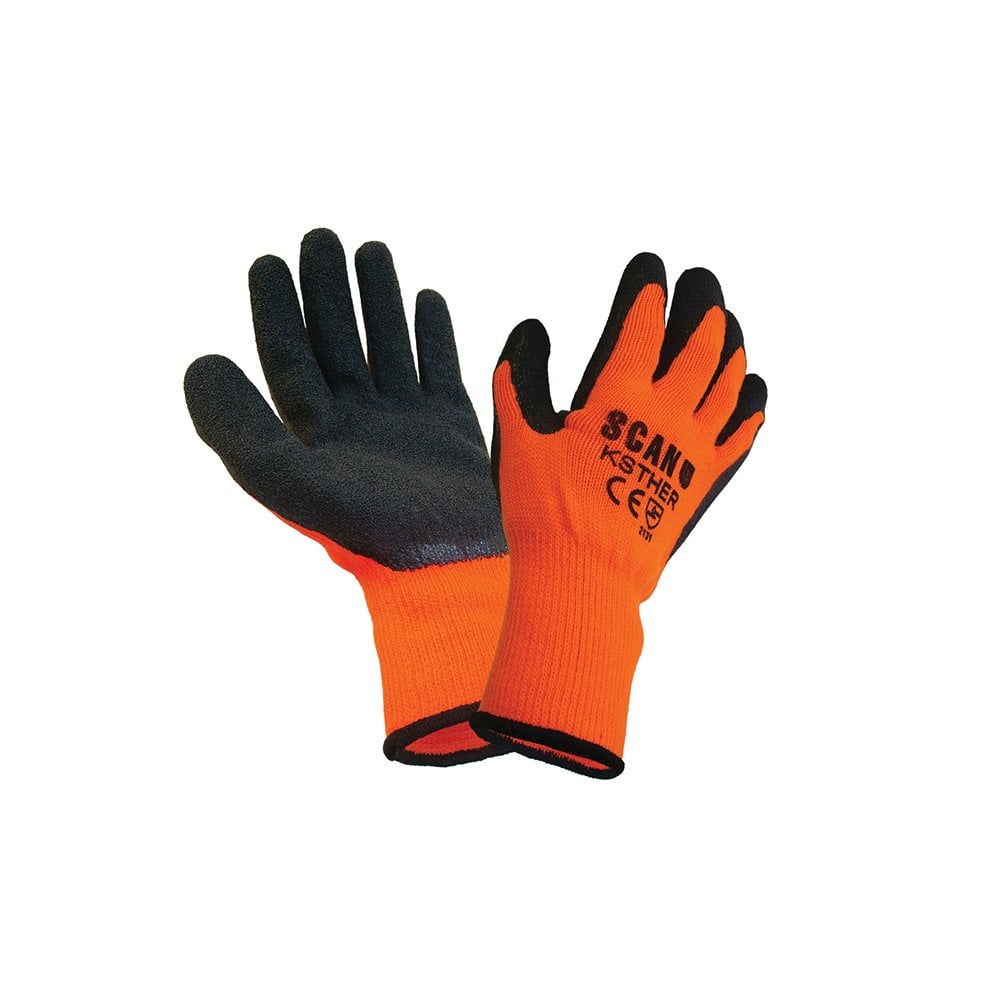 Scan Thermal Latex Coated Gloves - Extra Large (Size 10) (Pack 5)