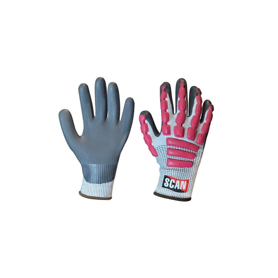 Scan Anti-Impact Latex Cut 5 Gloves - Extra Large (Size 10)