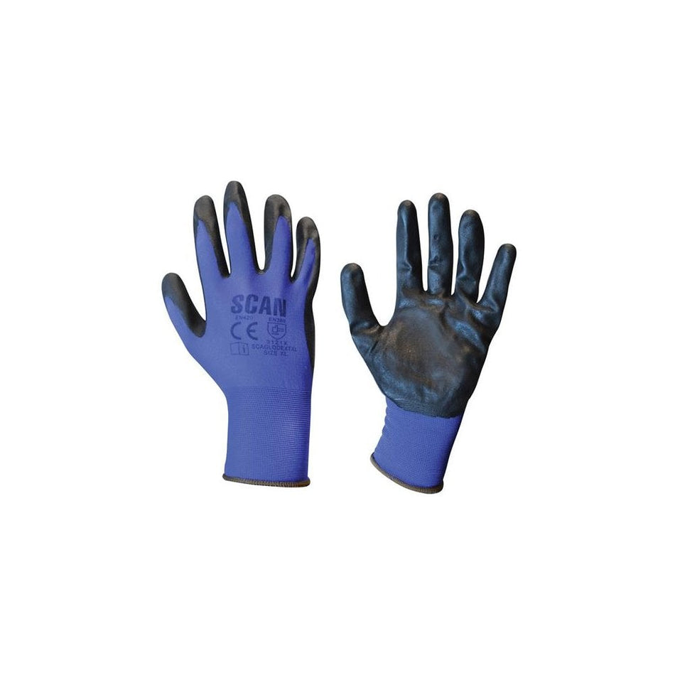 Scan Max. Dexterity Nitrile Gloves - Extra Large (Size 10)