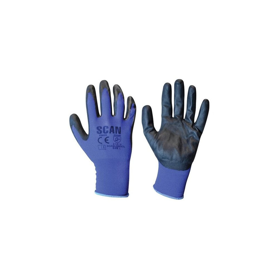 Scan Max. Dexterity Nitrile Gloves - Large (Size 9)