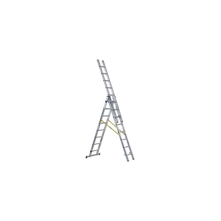 Zarges D-Rung Combination Ladder 3-Part 3 x 8 Rungs