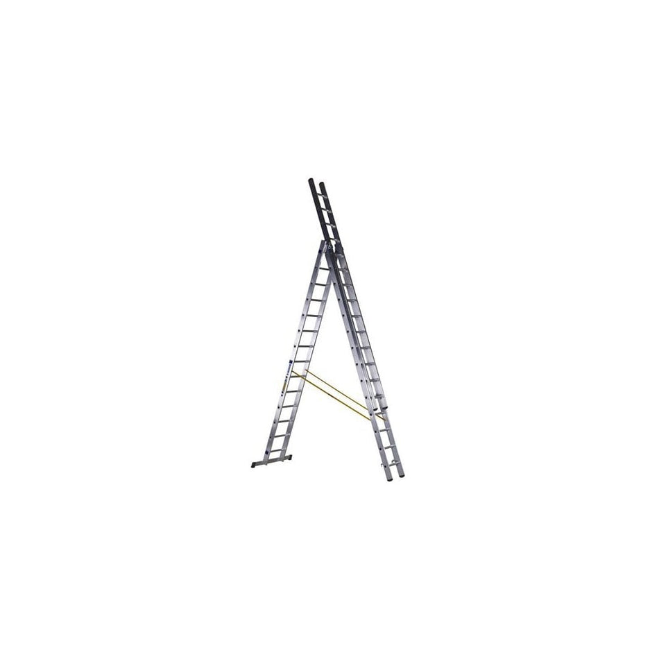 Zarges D-Rung Combination Ladder 3-Part 3 x 14 Rungs