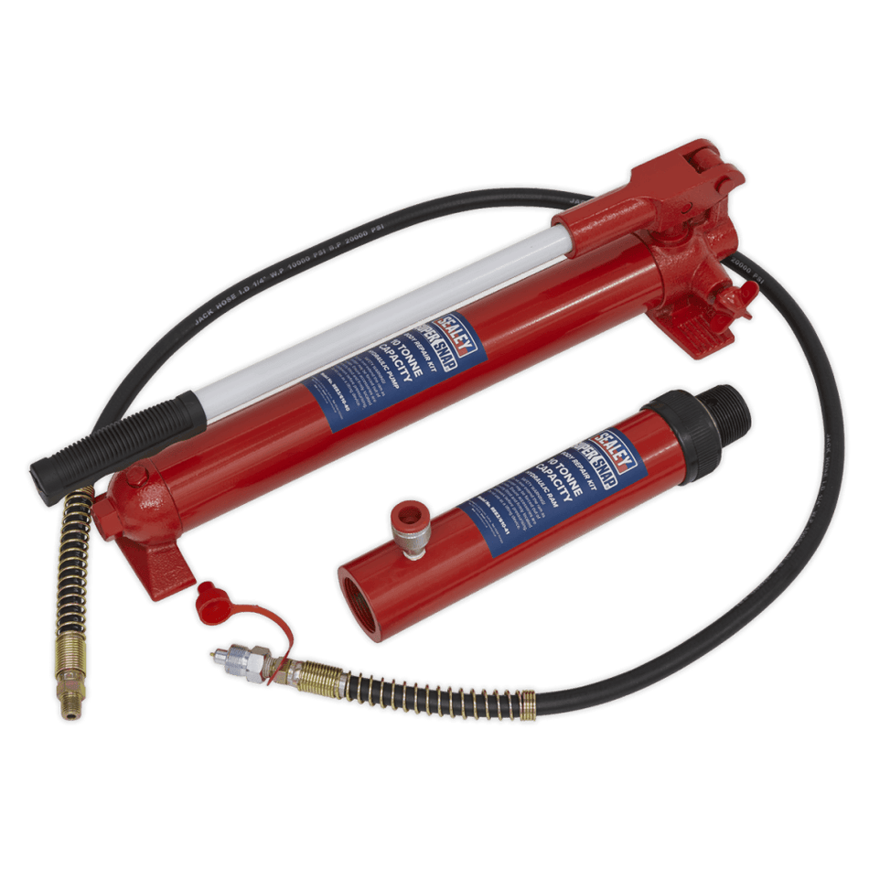 Sealey Push Ram with Pump & Hose Assembly - 10tonne Model No.-610/45