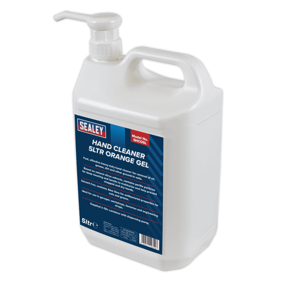 Sealey Hand Cleaner 5ltr Orange Gel Model No.-SHCO5L