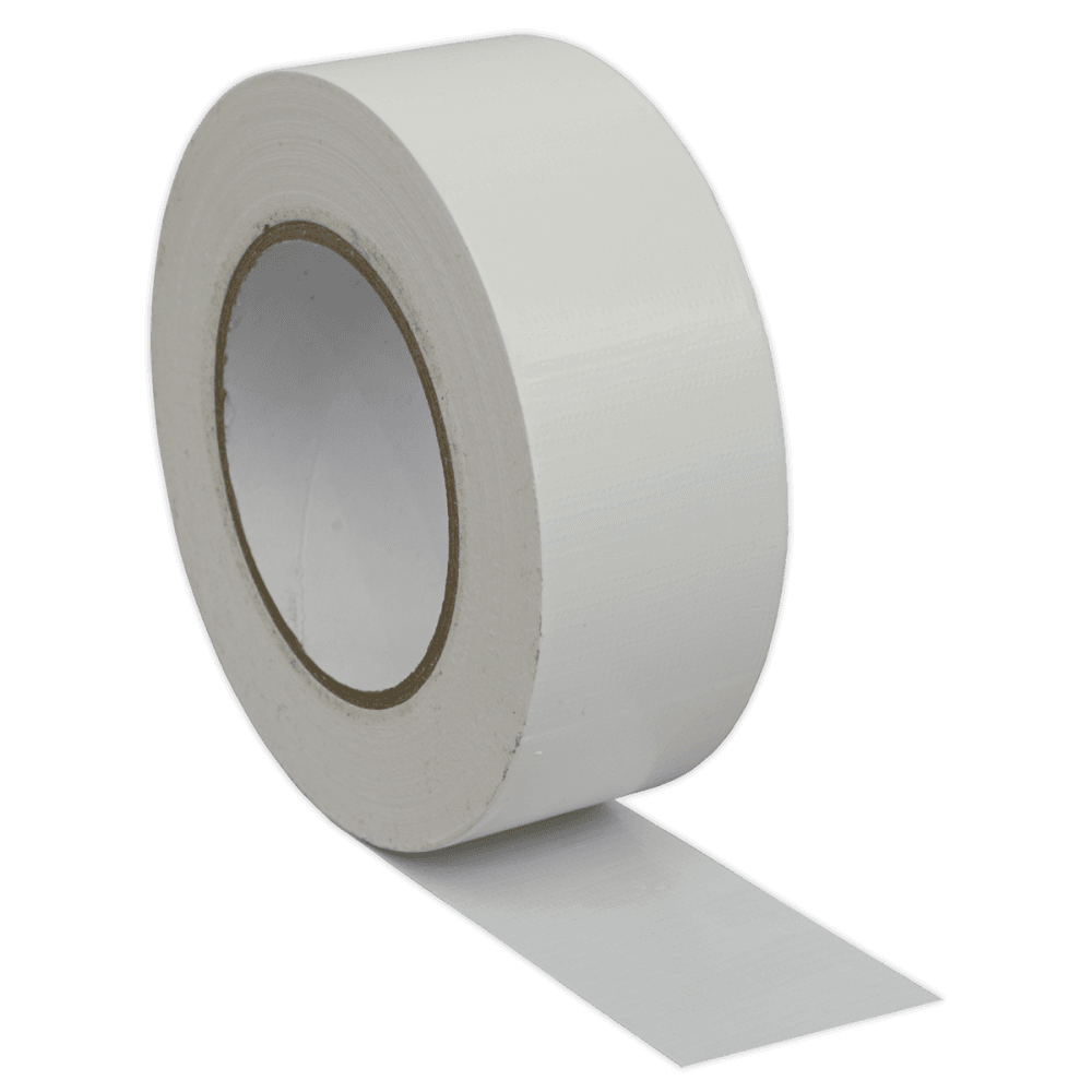 Sealey Duct Tape 50mm x 50m White Model No.-DTW
