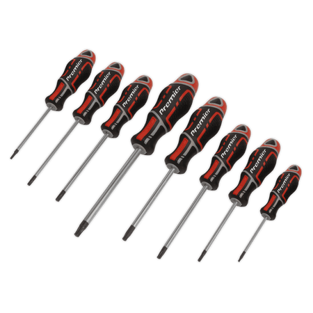 Sealey Premier GripMAX® Security TRX-Star* Screwdriver Set 8pc - Red Model No.-AK4323