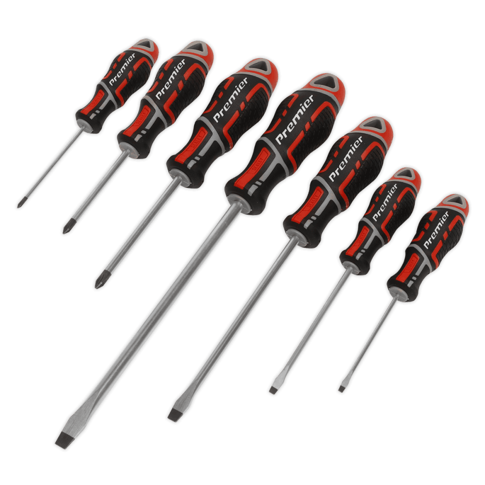 Sealey Premier GripMAX® Screwdriver Set 7pc - Red Model No.-AK4321