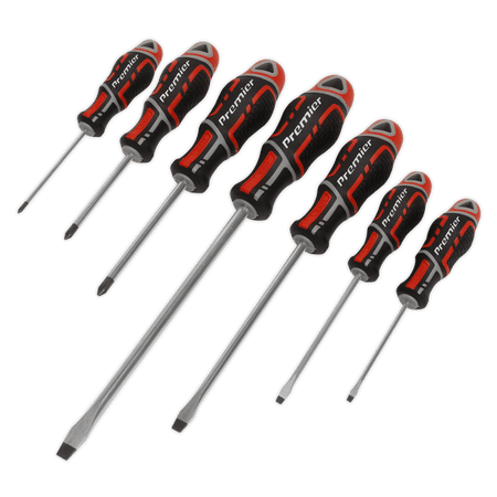 Sealey Premier GripMAX® Screwdriver Set 7pc - Red Model No.-AK4321