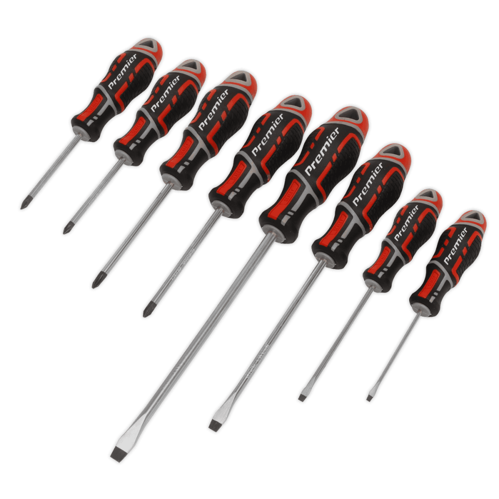 Sealey Premier GripMAX® Screwdriver Set 8pc - Red Model No.-AK4322