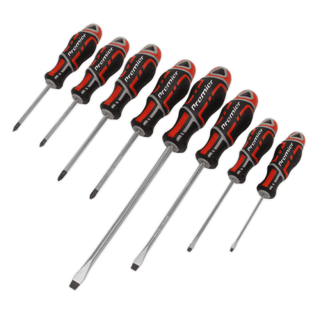 Sealey Premier GripMAX® Screwdriver Set 8pc - Red Model No.-AK4322