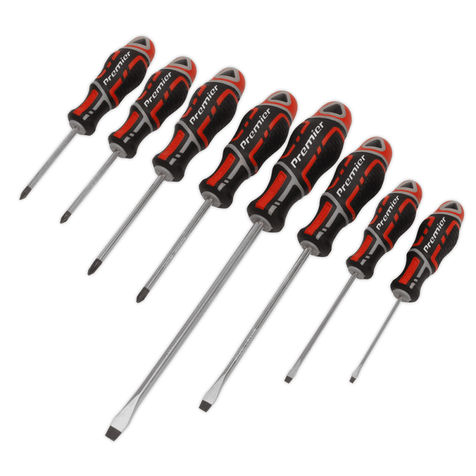 Sealey Screwdriver Set 8pc GripMAXÂ¶© Red Model No.-AK4322