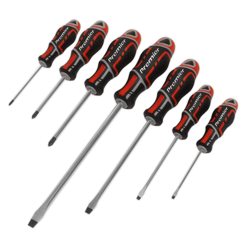 Sealey Screwdriver Set 7pc GripMAXÂ¶© Red Model No.-AK4325