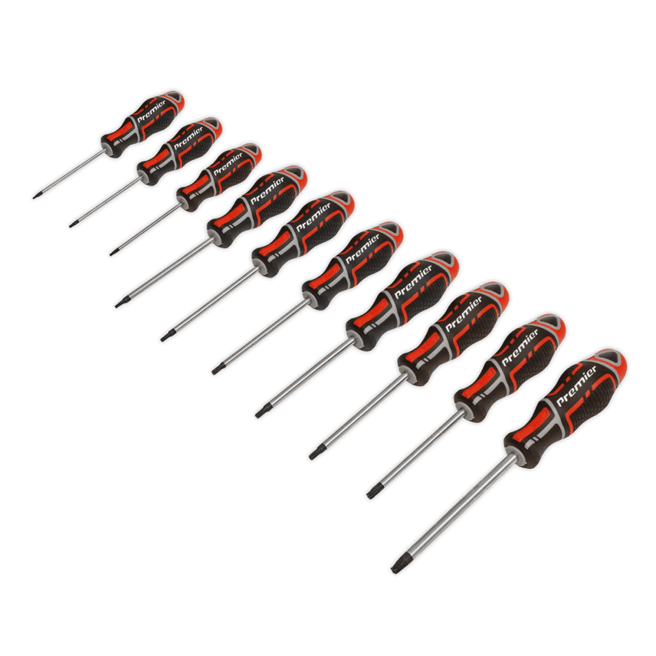 Sealey Screwdriver Set 10pc TRX-Star* GripMAXÂ¶© Red Model No.-AK4324