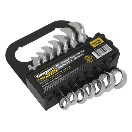 Sealey Combination Spanner Set 7pc Stubby Imperial Model No.-S01190