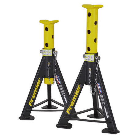 Sealey Axle Stands (Pair) 6tonne Capacity per Stand - Yellow Model No.-AS6Y