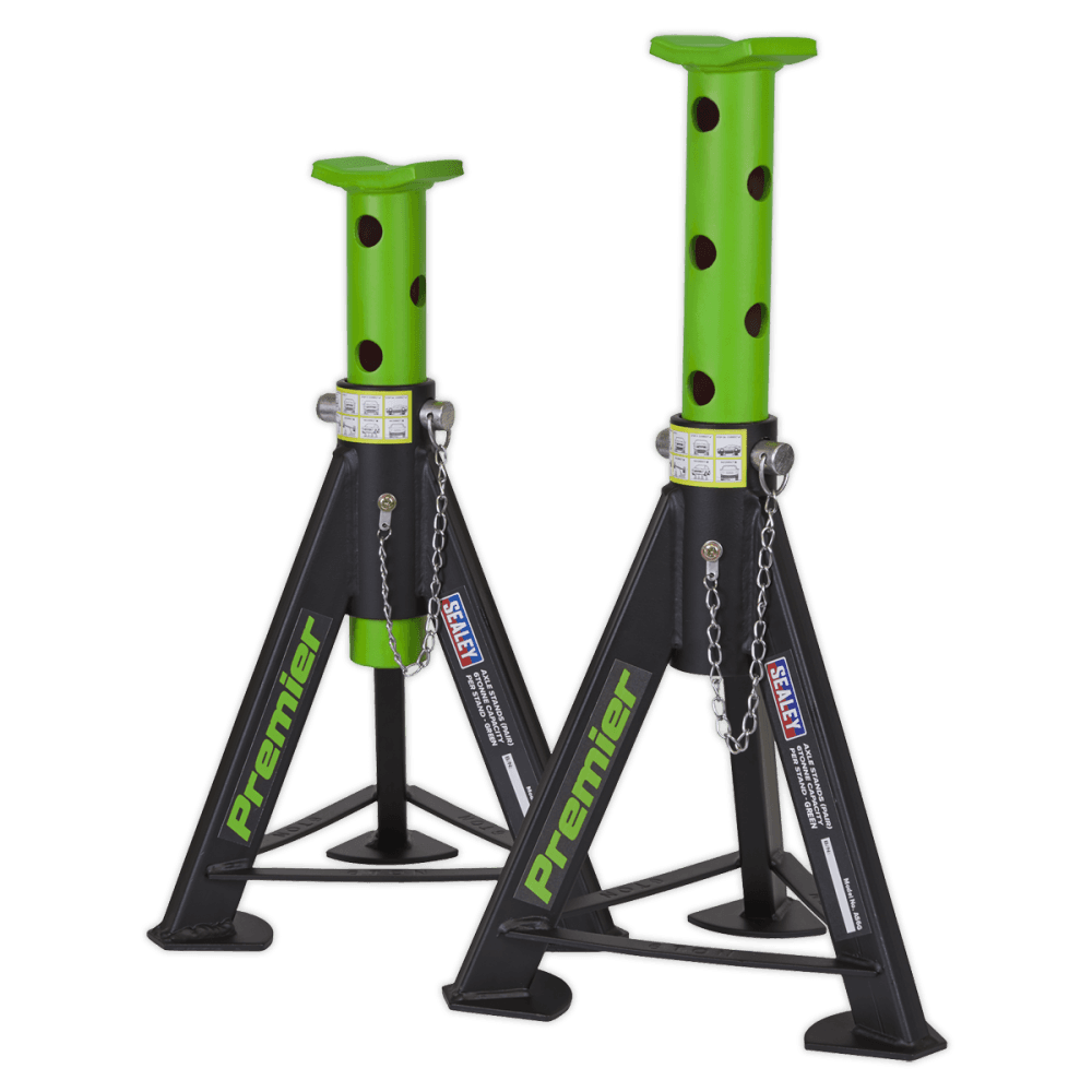 Sealey Axle Stands (Pair) 6tonne Capacity per Stand - Green Model No.-AS6G