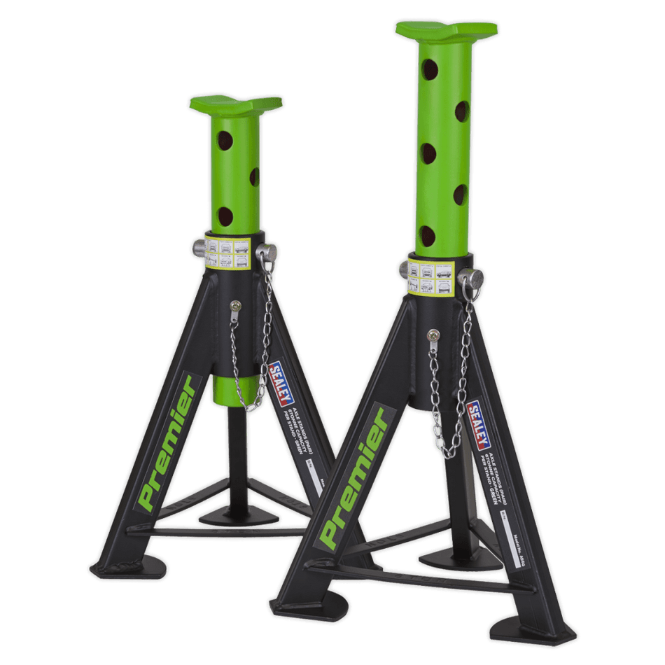 Sealey Axle Stands (Pair) 6tonne Capacity per Stand - Green Model No.-AS6G