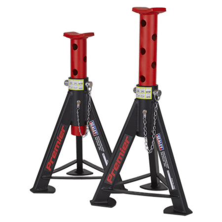 Sealey Axle Stands (Pair) 6tonne Capacity per Stand - Red Model No.-AS6R