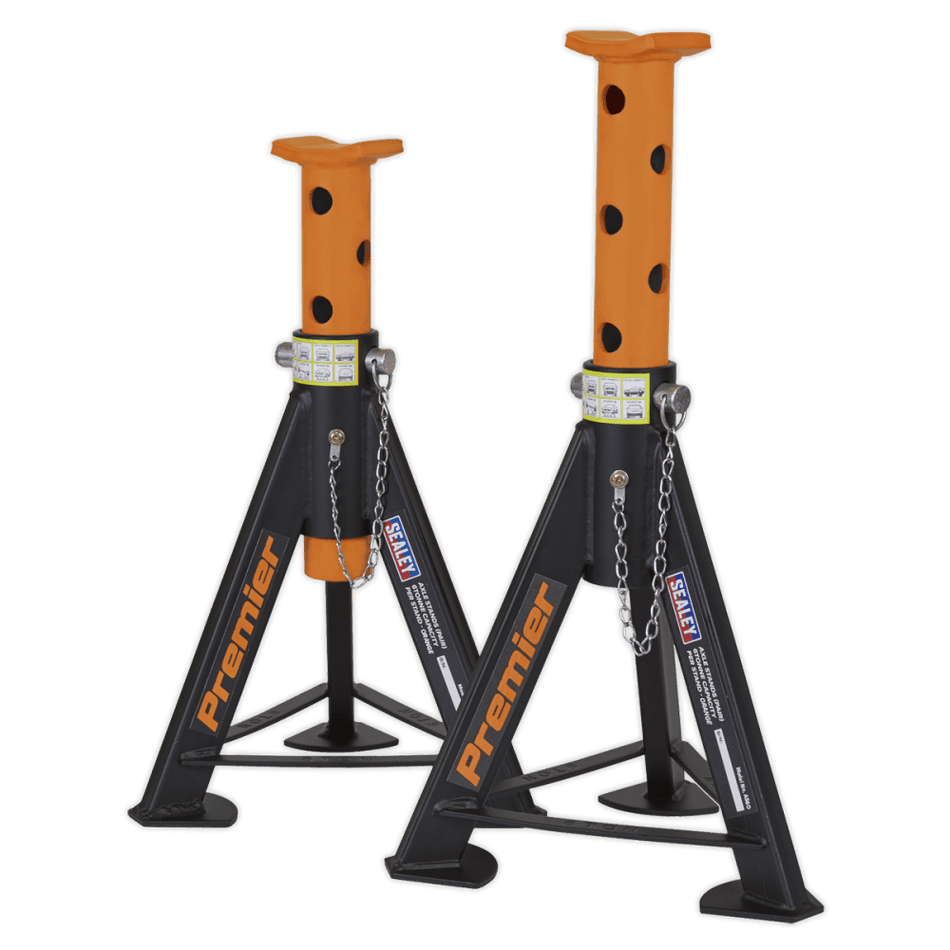 Sealey Axle Stands (Pair) 6tonne Capacity per Stand - Orange Model No.-AS6O