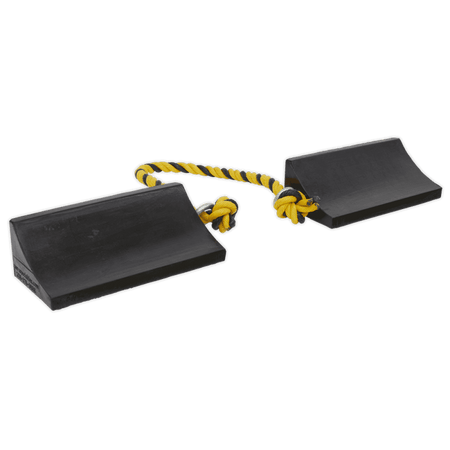 Sealey Rubber Wheel Chocks Heavy-Duty - Pair Model No.-WC16