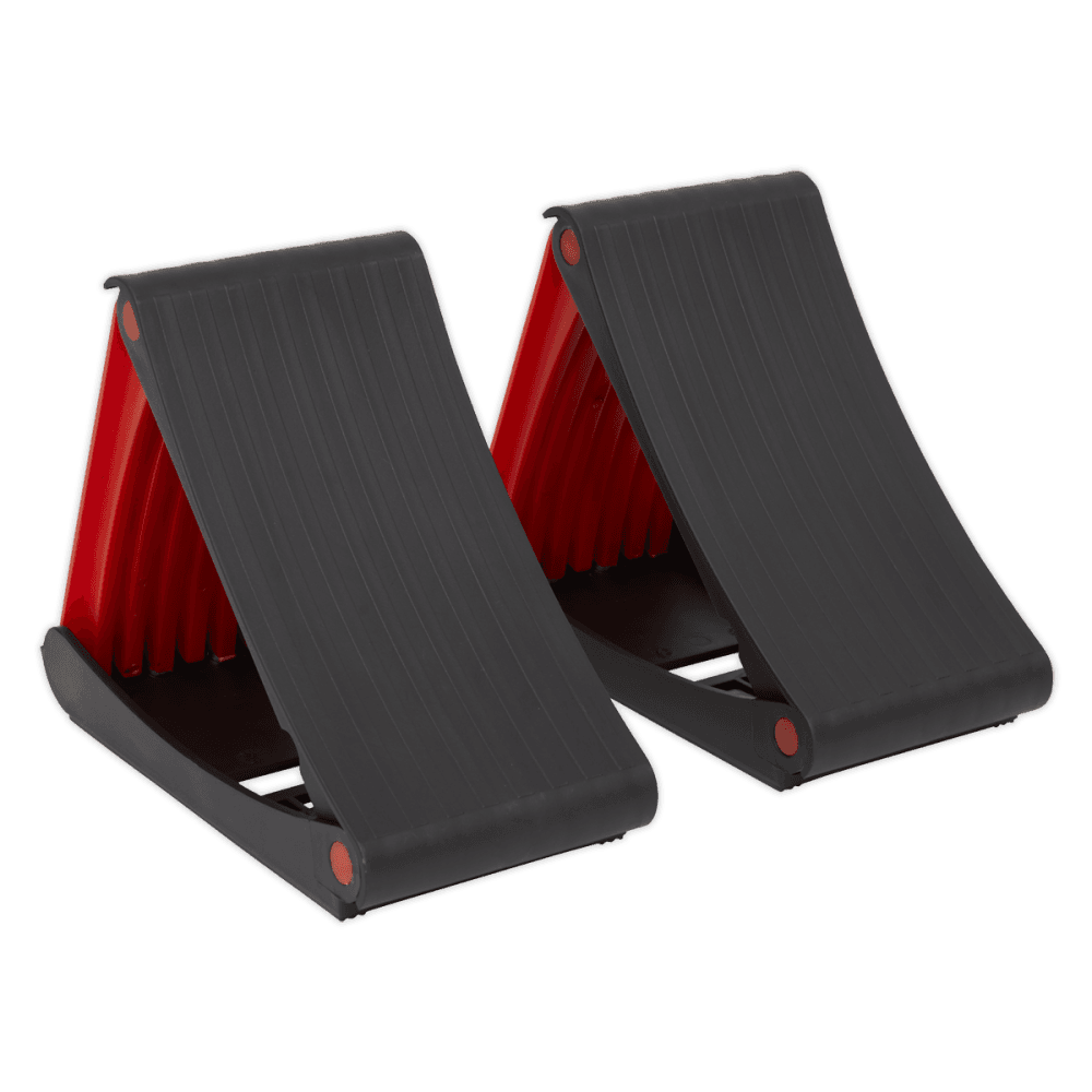 Sealey Folding Wheel Chocks - Pair Model No.-WCF01