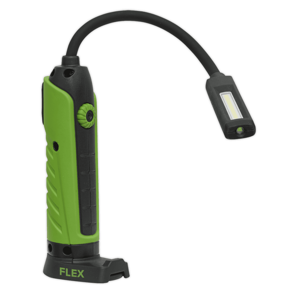 Sealey Flexi Rechargeable Green Inspection Lamp Li-ion 1 COB + 1 LED Model No.-LEDFLEXG