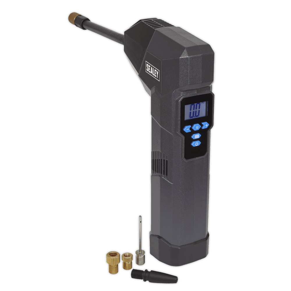Sealey Compact Rechargeable Tyre Inflator & Powerbank with Work Light Model No.-CTI120