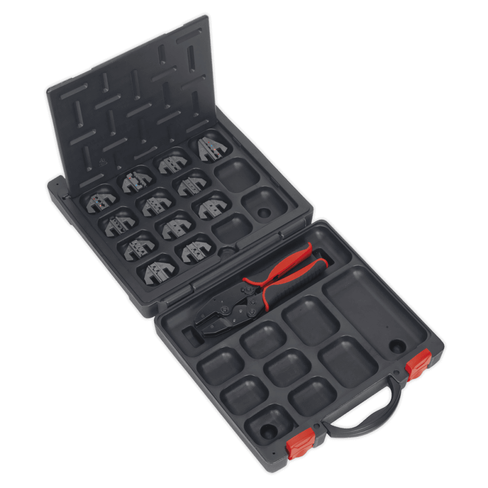 Sealey Ratchet Crimping Tool with Jaws and Storage Case Model No.-AK3858COMBO