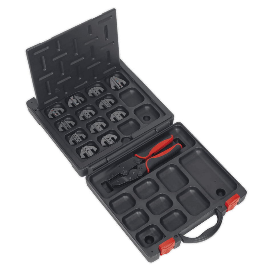 Sealey Ratchet Crimping Tool with Jaws and Storage Case Model No.-AK3858COMBO