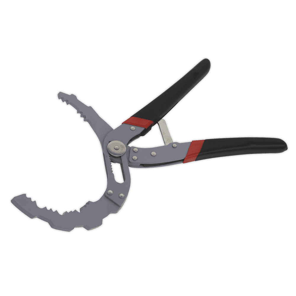 Sealey Premier Self-Adjusting Angled Oil Filter Pliers Model No.-AK6421