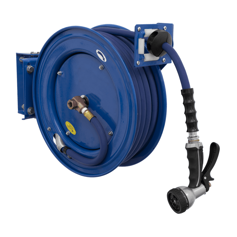 Sealey Heavy-Duty Retractable Water Hose Reel 15m Ã‡?13mm ID Rubber Hose Model No- WHR1512