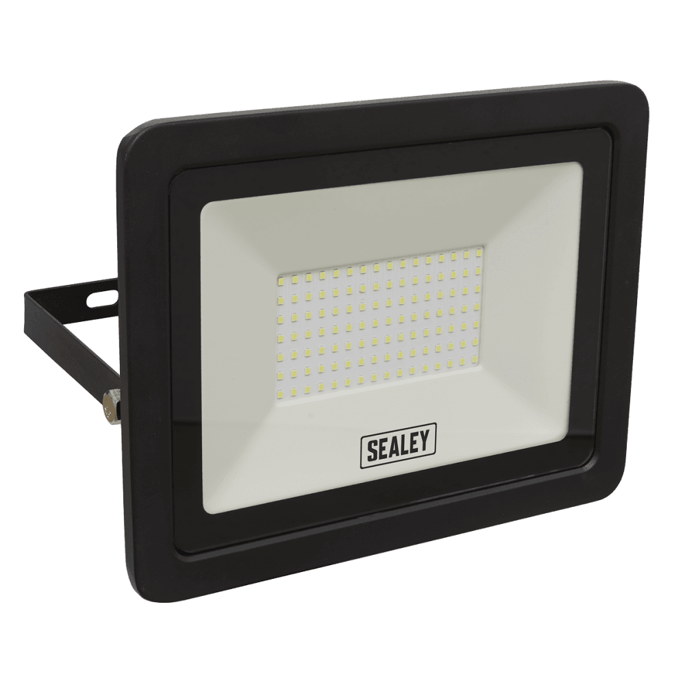Sealey Extra Slim Floodlight with Wall Bracket 100W SMD LED Model No- LED115