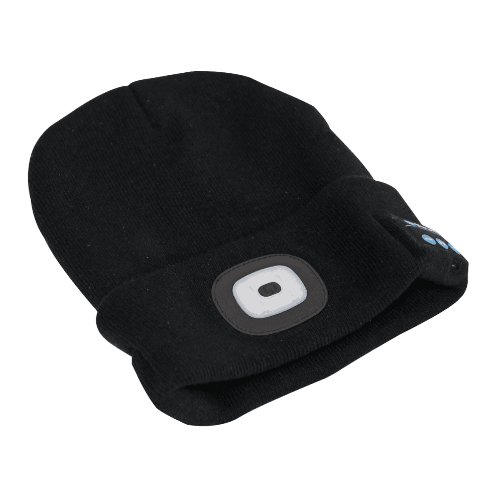 Sealey Beanie Hat 4 SMD LED USB Rechargeable with Wireless Headphones Model No- LED185W