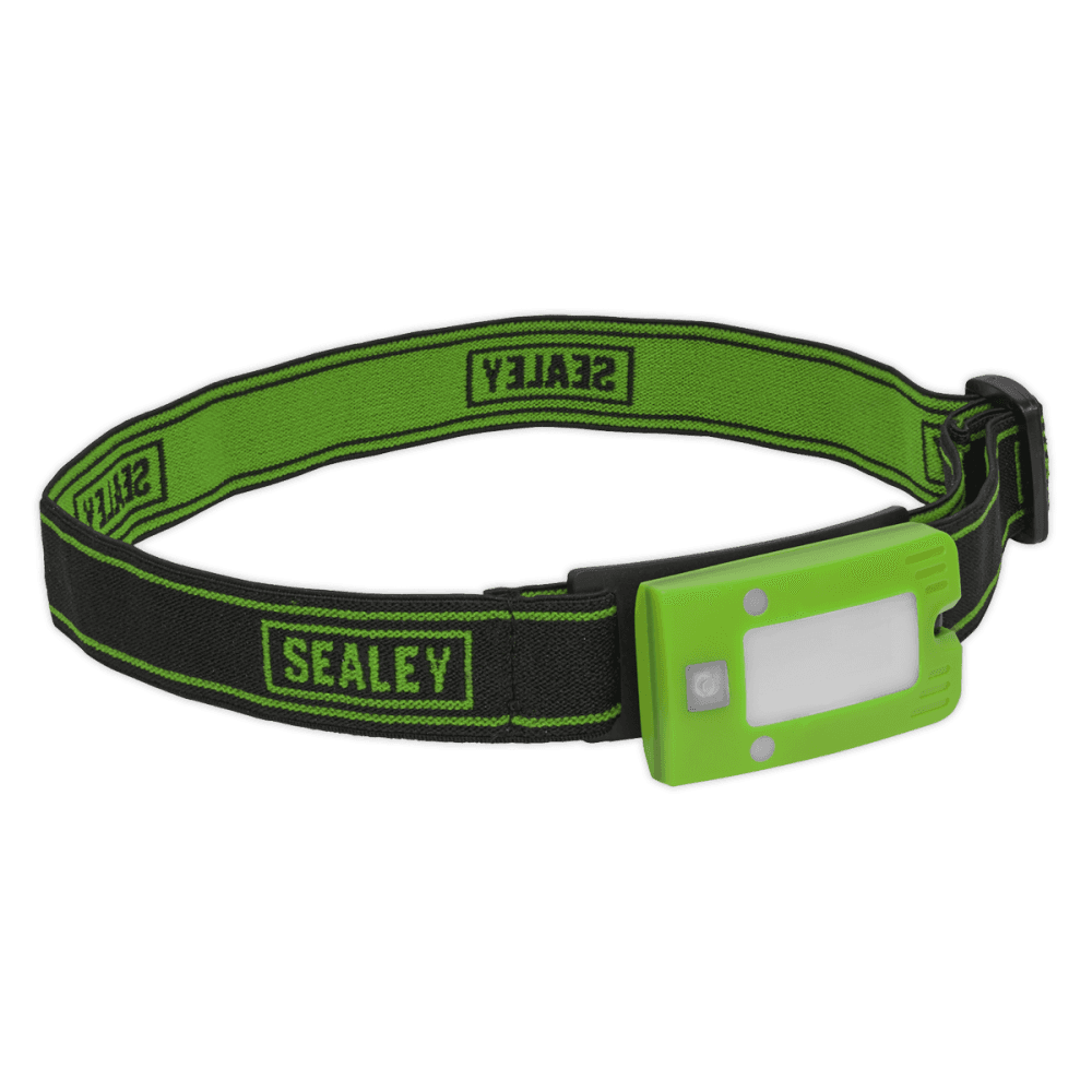 Sealey Rechargeable Head Torch 2W COB LED Auto Sensor Green Model No- LED360HTG