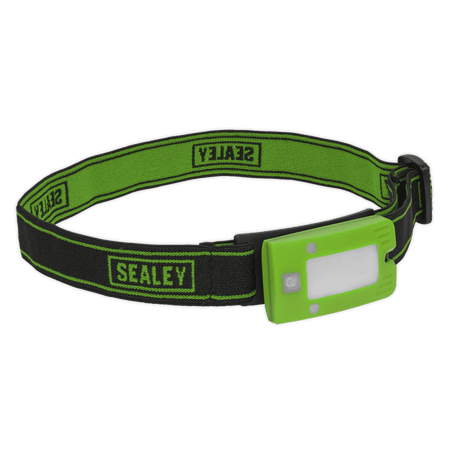 Sealey Rechargeable Head Torch 2W COB LED Auto Sensor Green Model No- LED360HTG