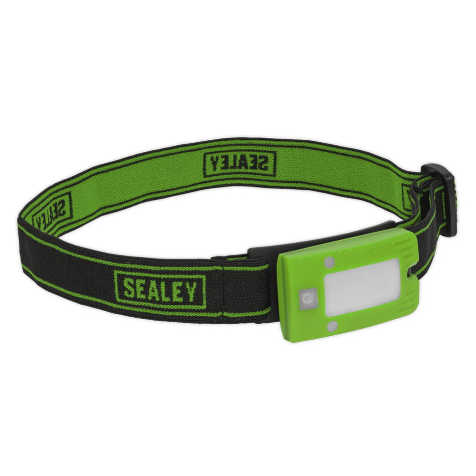Sealey Rechargeable Head Torch 2W COB LED Auto Sensor Green Model No- LED360HTG