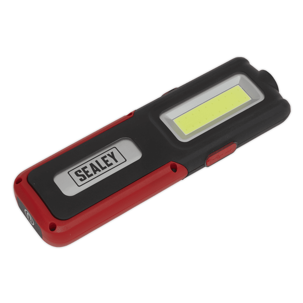 Sealey Rechargeable Inspection Lamp Red 5W COB + 3W LED + Power Bank Model No- LED318R