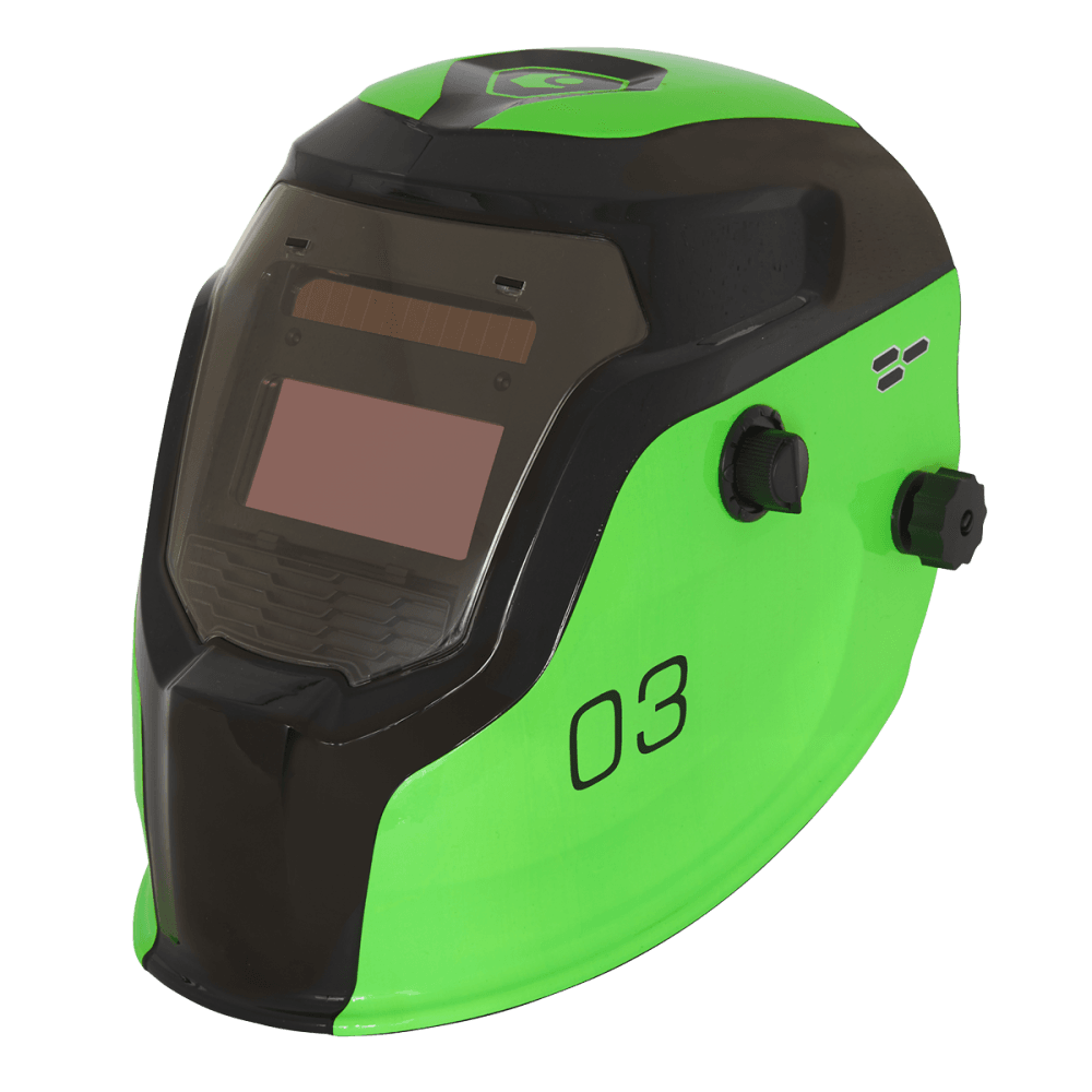 Sealey Auto Darkening Welding Helmet Shade 9-13 - Green Model No- PWH3