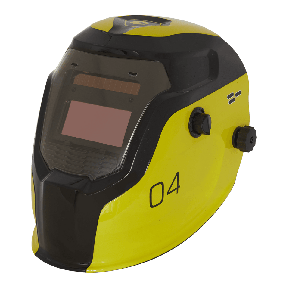 Sealey Auto Darkening Welding Helmet Shade 9-13 - Yellow Model No- PWH4
