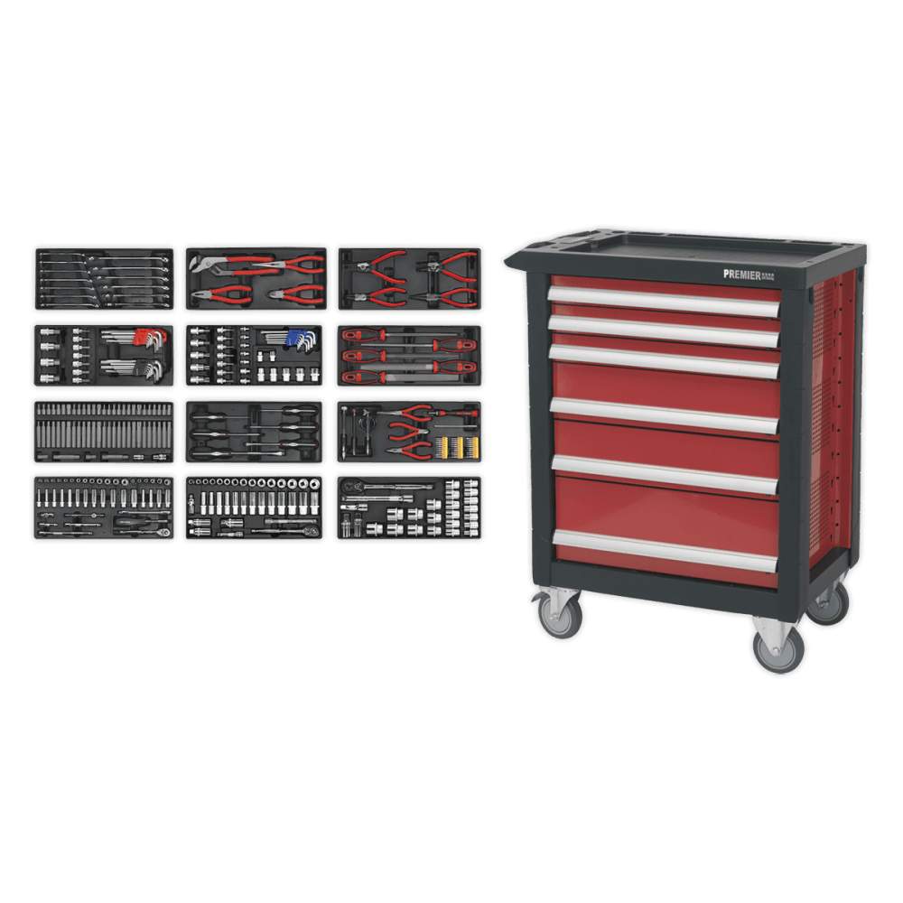 Sealey 6 Drawer Rollcab with Ball Bearing Slides with 298pc Tool Kit Model No- AP2406TBTC01
